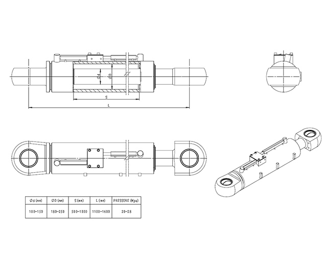 CUTTING HEAD LIFTING CYLINDER