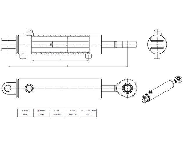 Left-side Spiral Lift Cylinder