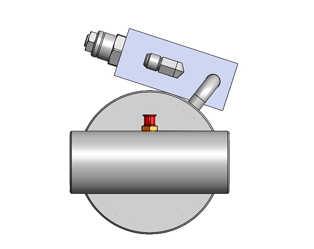 The slave cylinder is installed at the joint of the aerial work platform